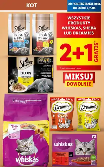 Lidl Karma dla kota klasyczne posiłki w sosie Whiskas oferta