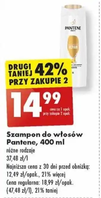 Biedronka Szampon do włosów Pantene 400 ml oferta