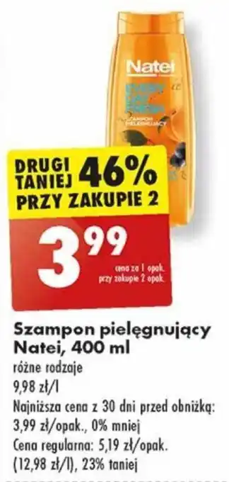 Biedronka Szampon pielęgnujący Natei 400 ml oferta