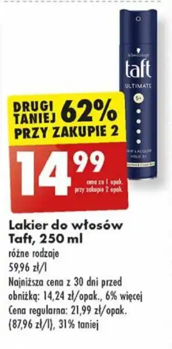 Biedronka Lakier do włosów Taft 250 ml oferta