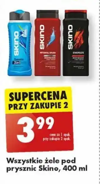Biedronka Wszystkie żele pod prysznic Skino 400 ml oferta