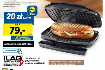 Lidl Grill kontaktowy 1000 w Silvercrest oferta