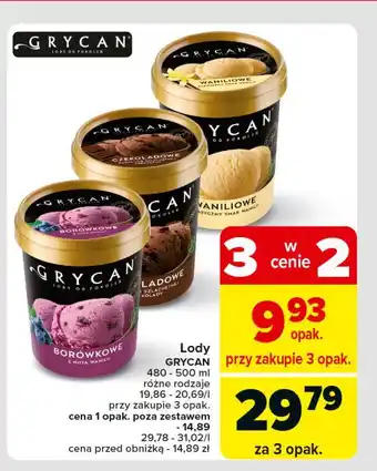 Carrefour Lody waniliowe Grycan oferta