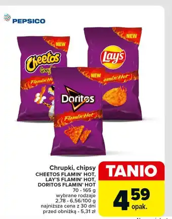 Carrefour Chrupki flamin hot crunchy Cheetos oferta