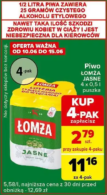 Carrefour Express Piwo Łomża Jasne (Dawniej Export) oferta