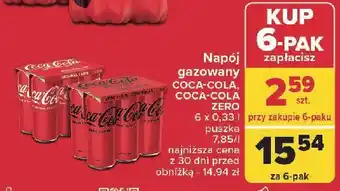 Carrefour Napój Coca-Cola Zero oferta