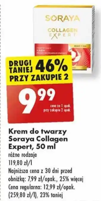 Biedronka Krem do twarzy Soraya Collagen Expert 50 ml oferta
