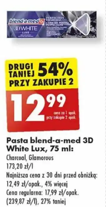 Biedronka Pasta blend-a-med 3D White Lux 75 ml oferta