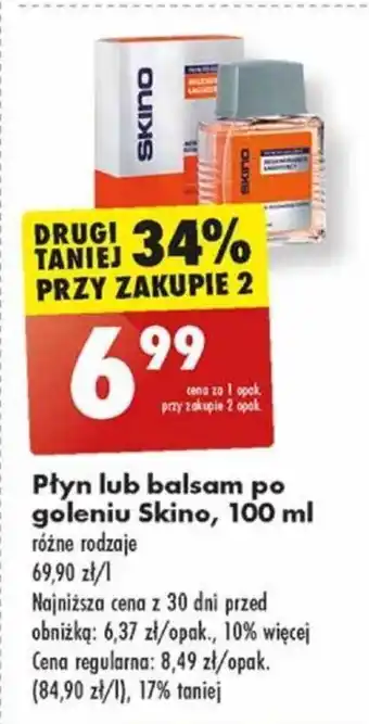 Biedronka Płyn lub balsam po goleniu Skino 100 ml oferta