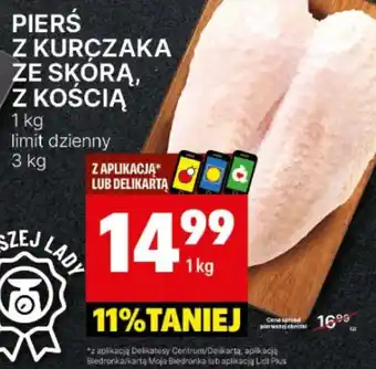 Delikatesy Centrum Pierś z kurczaka ze skórą z kością oferta