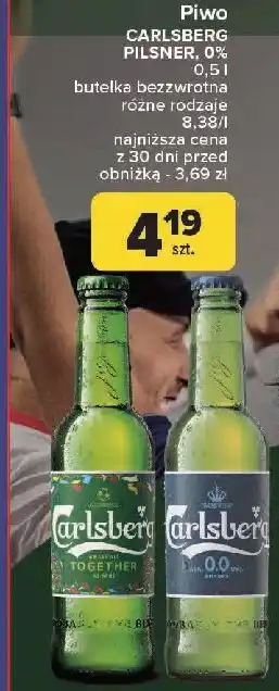 Carrefour Piwo Carlsberg 0% oferta