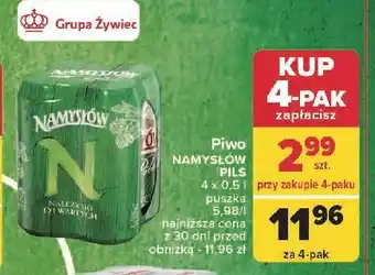 Carrefour Piwo Namysłów Pils oferta
