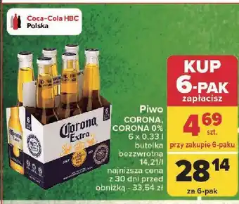 Carrefour Piwo Corona Extra 0.0% oferta