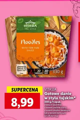 Lidl Makaron z sosem słodko-kwaśnym Vitasia thai oferta