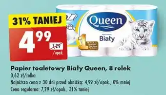 Biedronka Papier toaletowy Biały Queen 8 rolek oferta