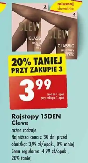 Biedronka Rajstopy 15DEN Cleve oferta