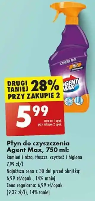 Biedronka Płyn do czyszczenia Agent Max, 750 ml oferta