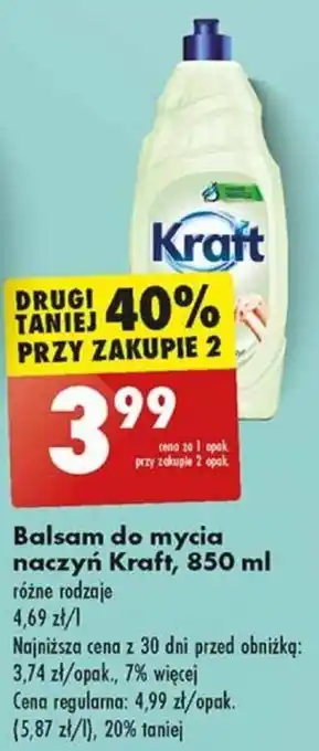 Biedronka Balsam do mycia naczyń Kraft, 850 ml oferta