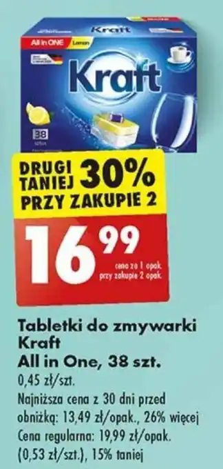 Biedronka Tabletki do zmywarki Kraft All in One, 38 szt. oferta