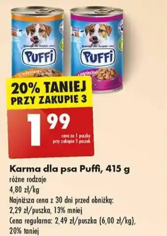 Biedronka Karma dla psa Puffi, 415 g oferta