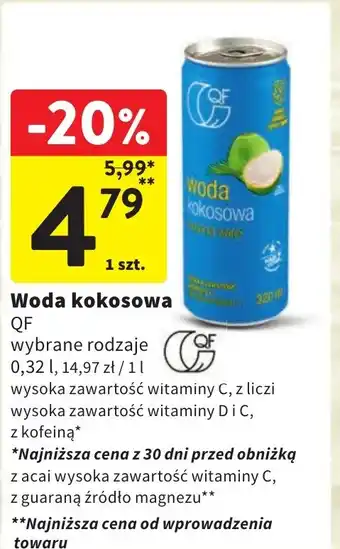 Intermarche Woda kokosowa 0,32 l oferta
