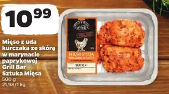Netto Mięso z uda kurczaka ze skórą w marynacie paprykowej Grill Bar Sztuka Mięsa 500 g oferta
