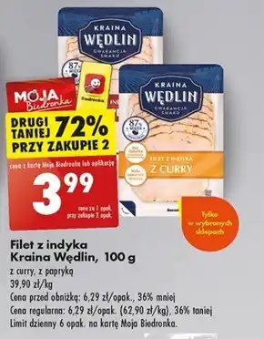 Biedronka Filet z indyka Kraina Wędlin oferta