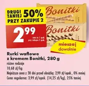 Biedronka Rurki waflowe Bonitki oferta