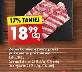 Biedronka Żeberka wieprzowe oferta