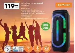 Biedronka Głośnik bezprzewodowy Hykker oferta
