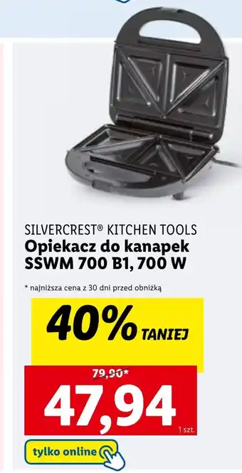 Lidl Opiekacz do kanapek SilverCrest oferta