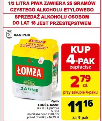 Carrefour Piwo Łomża oferta