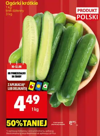 Delikatesy Centrum Ogórki Biedronka oferta