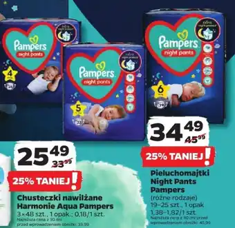 Netto Pieluchomajtki Night Pants Pampers 19-25 szt. oferta