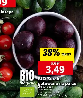 Lidl BIO Buraki gotowane na parze 500 g oferta