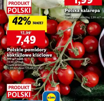 Lidl Polskie pomidory koktajlowe kiściowe 500 g oferta
