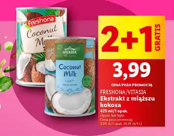 Lidl FRESHONA/VITASIA Ekstrakt z miąższu kokosa 425 ml oferta