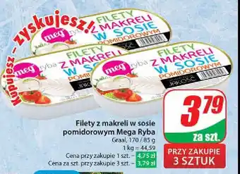 Dino Filety z makreli w sosie pomidorowym Mega ryba oferta