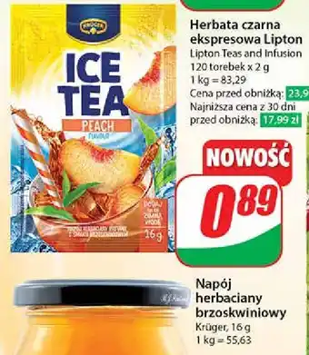 Dino Herbata mrożona peach Kruger ice tea oferta