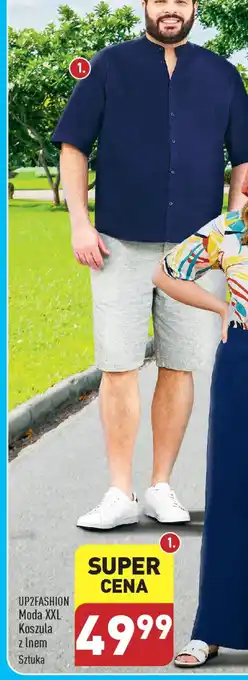 ALDI UP2FASHION Moda XXL Koszula z lnem oferta