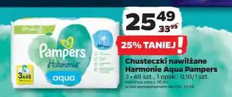 Netto Chusteczki nawilżane Harmonie Aqua Pampers oferta