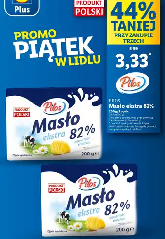 Lidl Masło ekstra 82% 200 g oferta