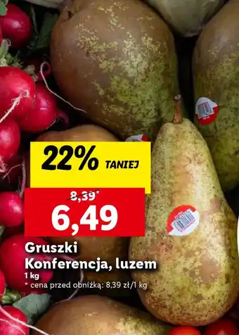 Lidl Gruszki Konferencja, luzem 1 kg oferta