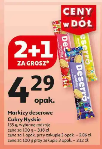 Auchan Ciastka markizy o smaku jagodowym Deserro oferta