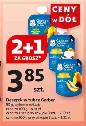 Auchan Deserek jabłko marchew i mango Gerber natural for baby oferta