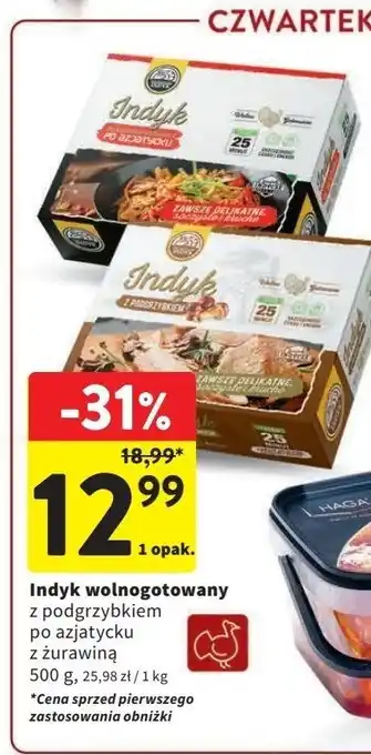 Intermarche Indyk wolno gotowany z podgrzybkiem Wielkopolski indyk oferta