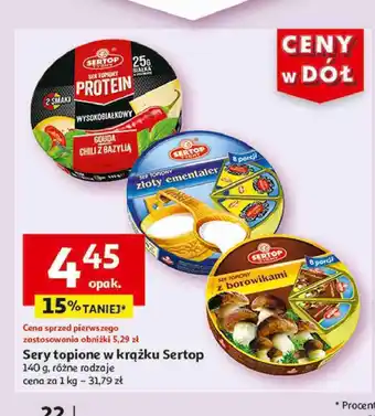 Auchan Ser topiony protein chili z bazylią Sertop tychy oferta