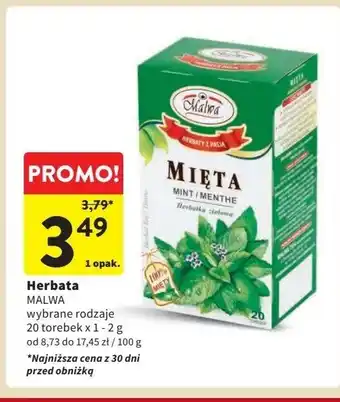 Intermarche Herbatka mięta Malwa tea oferta