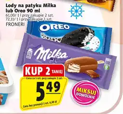 Prim Market Lody na patyku Milka lub Oreo 90 ml oferta