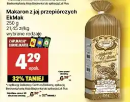 Delikatesy Centrum Makaron z jaj przepiórczych EkMak 250 g oferta